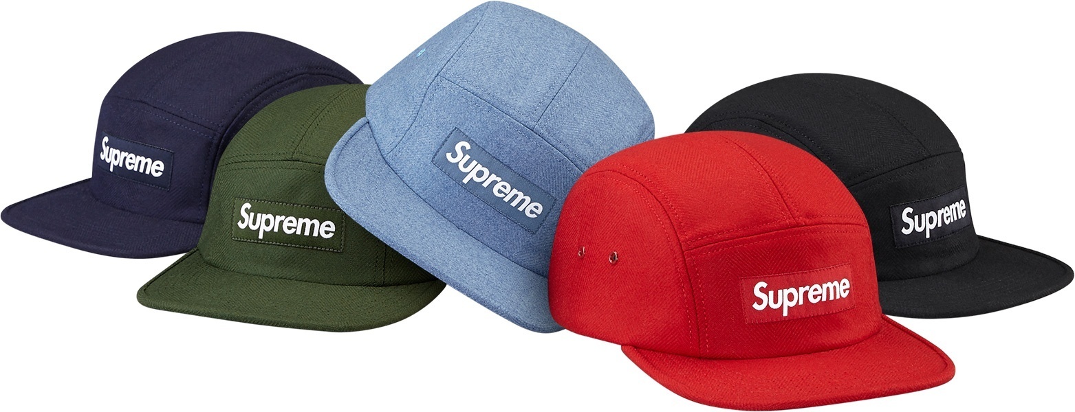 Wool Herringbone Camp Cap